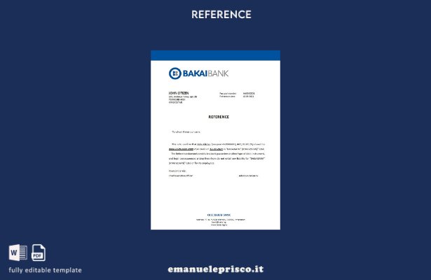 stile verificato Modello di riferimento per la chiusura della OJSC Bakai Bank de